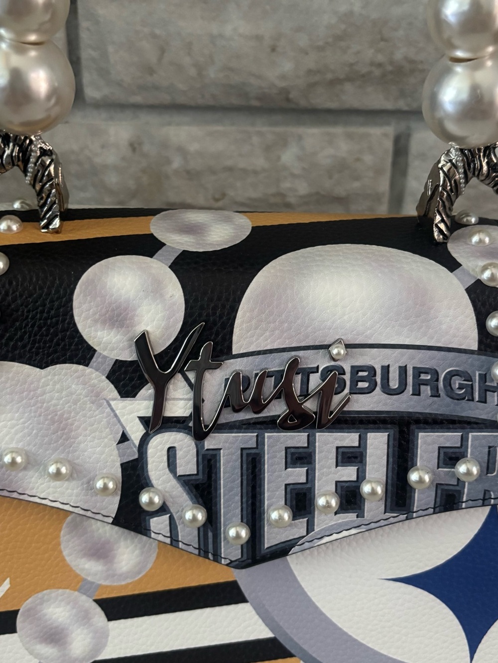 YTUSI House of Pearls Pittsburgh Steelers NWT Handbag & Coin Purse Set - Picture 9 of 14